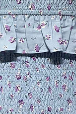 Close-up of a light blue floral pattern