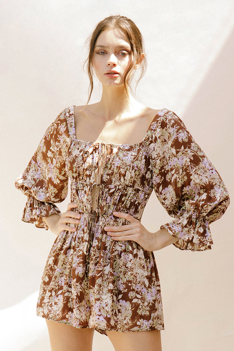 Regina Front Tie Romper Front