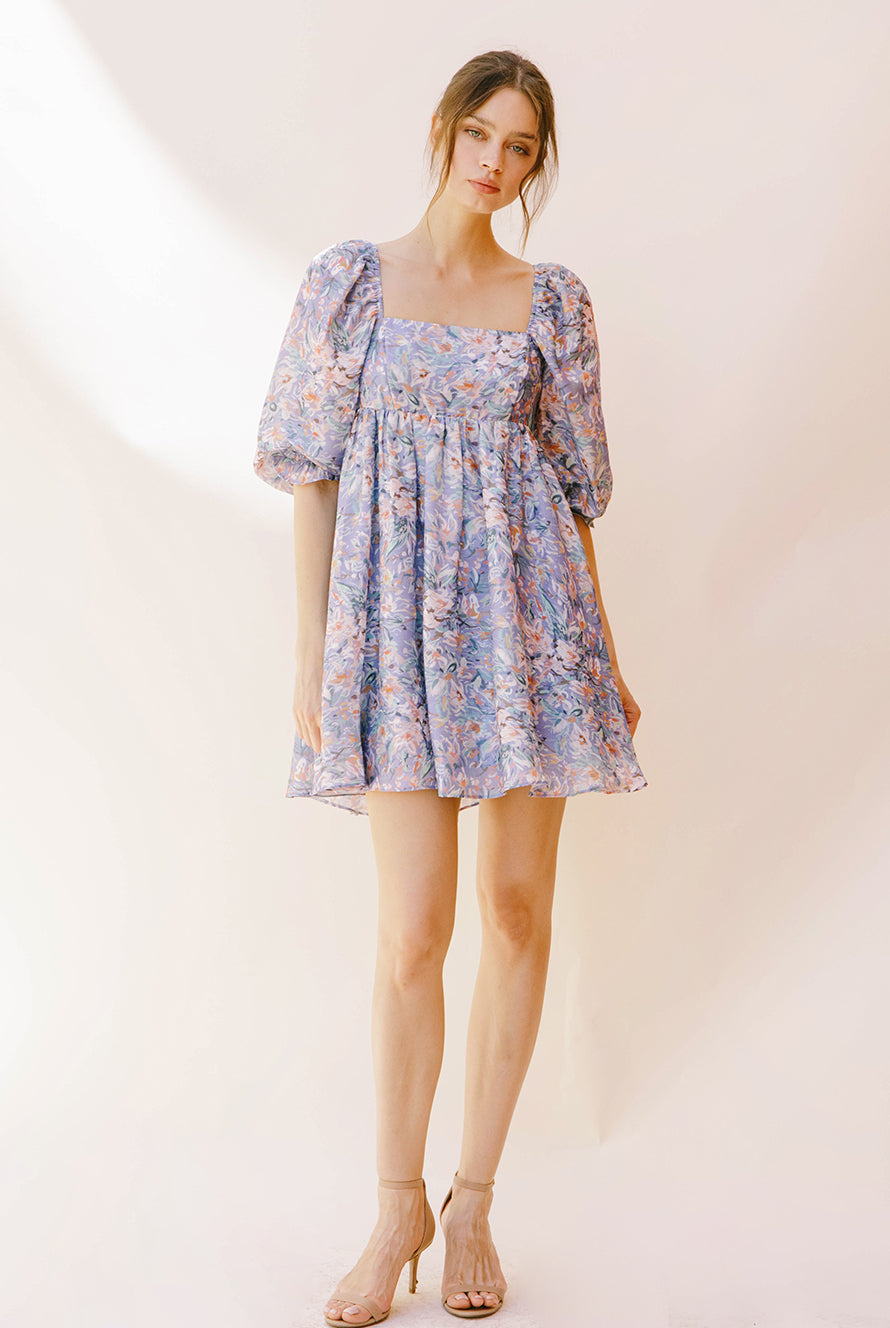 Tanya Floral Strokes Dress Alternative