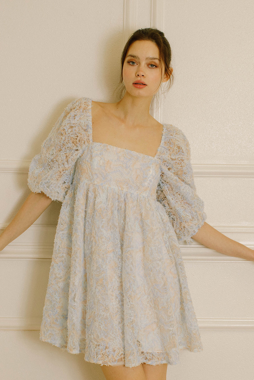 Celine Blue and Cream Textured Dress Alternative