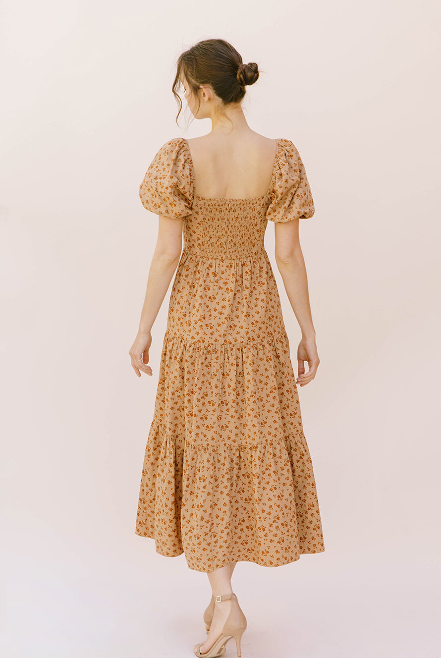 Stacey Ditsy Floral Dress Back