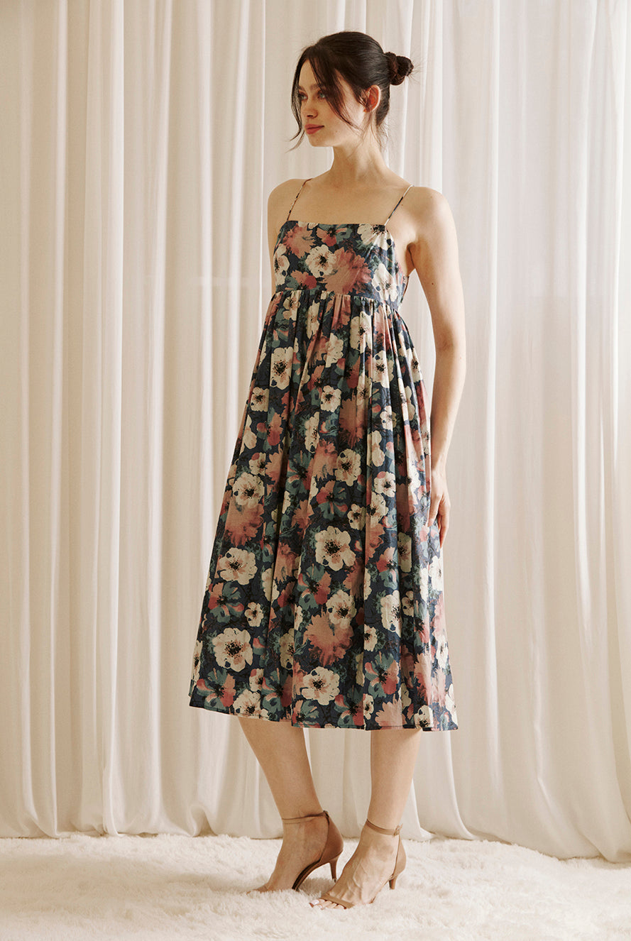 Juniper Large Floral Print Midi Dress Alternative