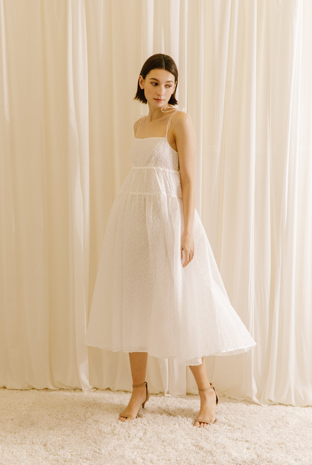 Mackenzie White Swiss Dot Dress Alternative