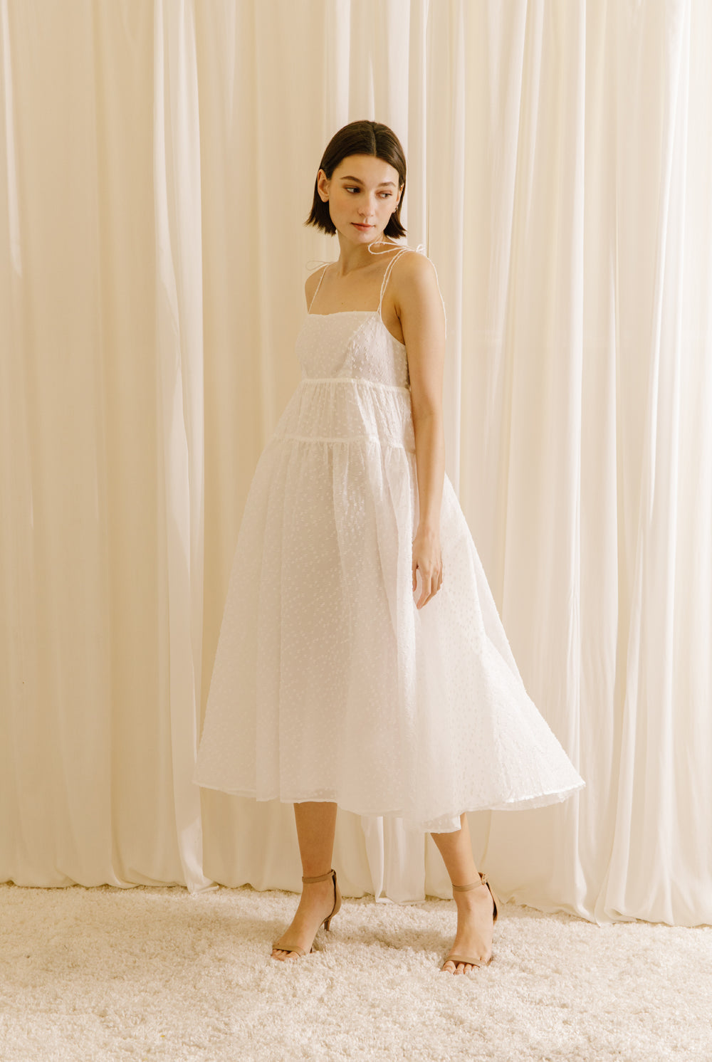 Mackenzie White Swiss Dot Dress Alternative