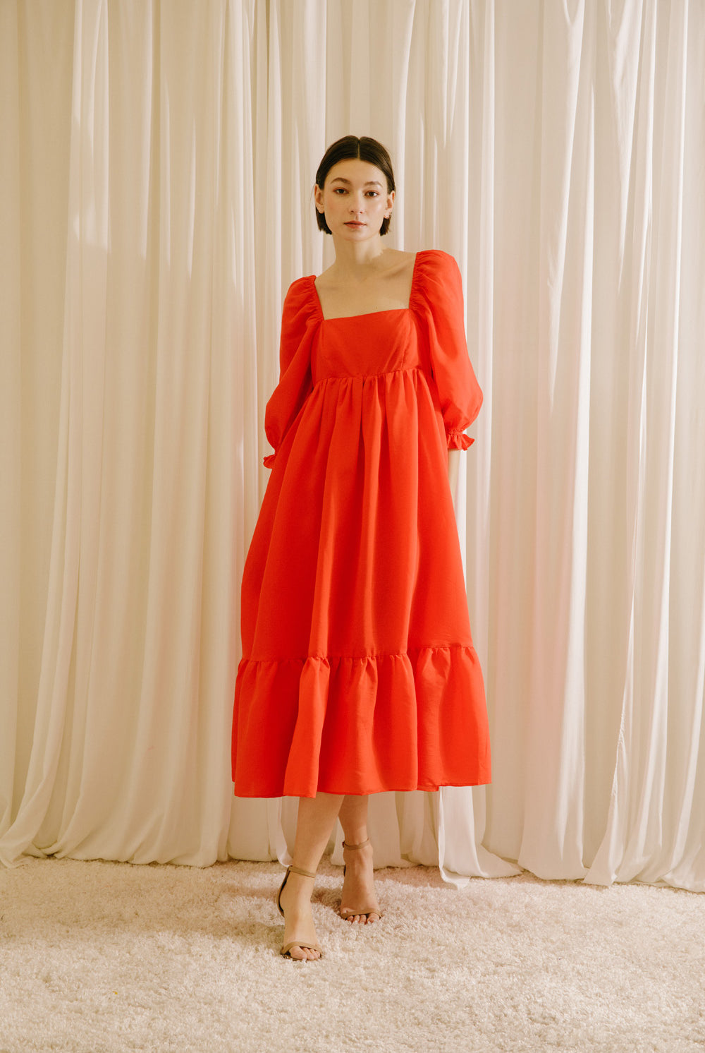 Iza Red Midi Dress Alternative