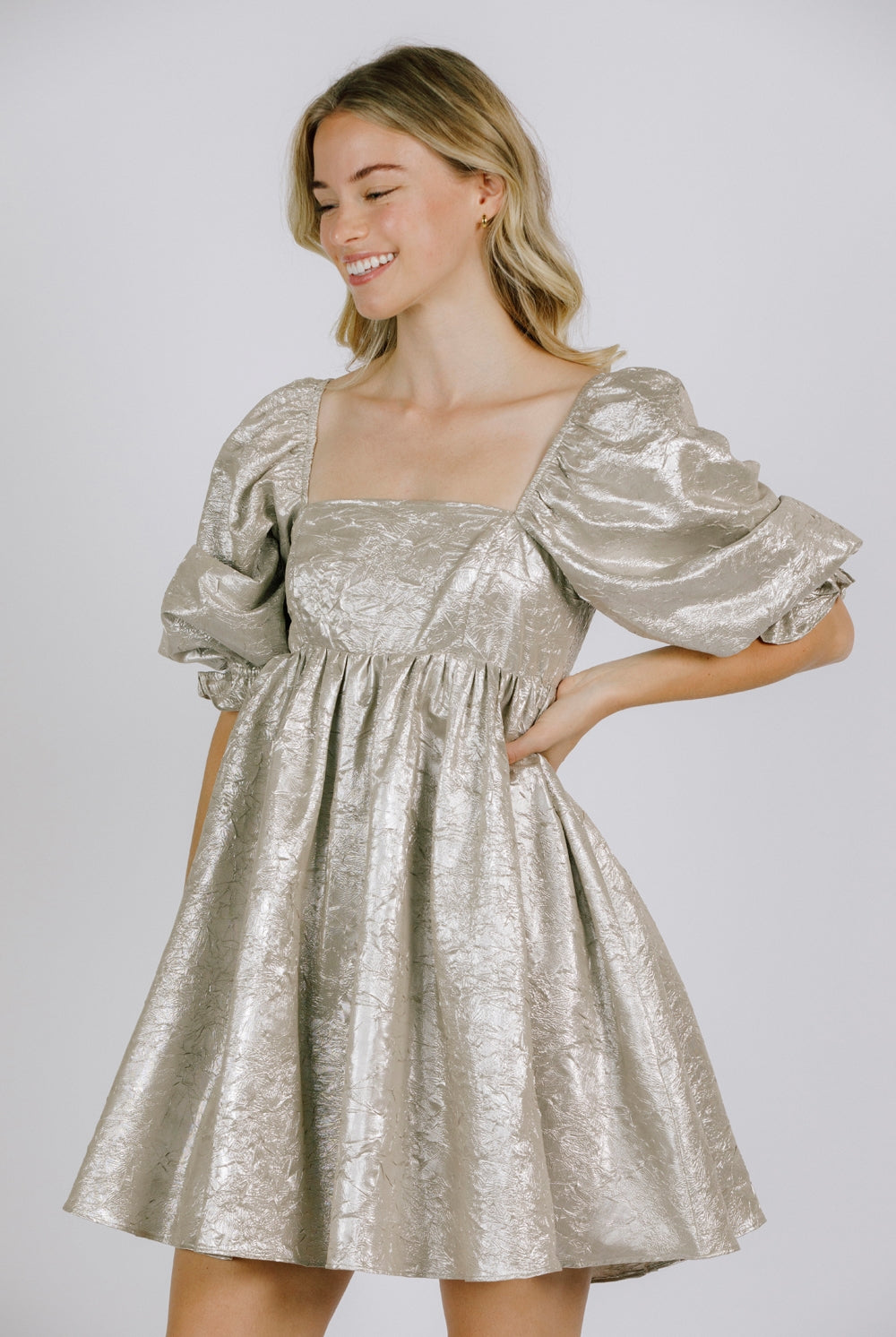 Charlie Metallic Dress Front