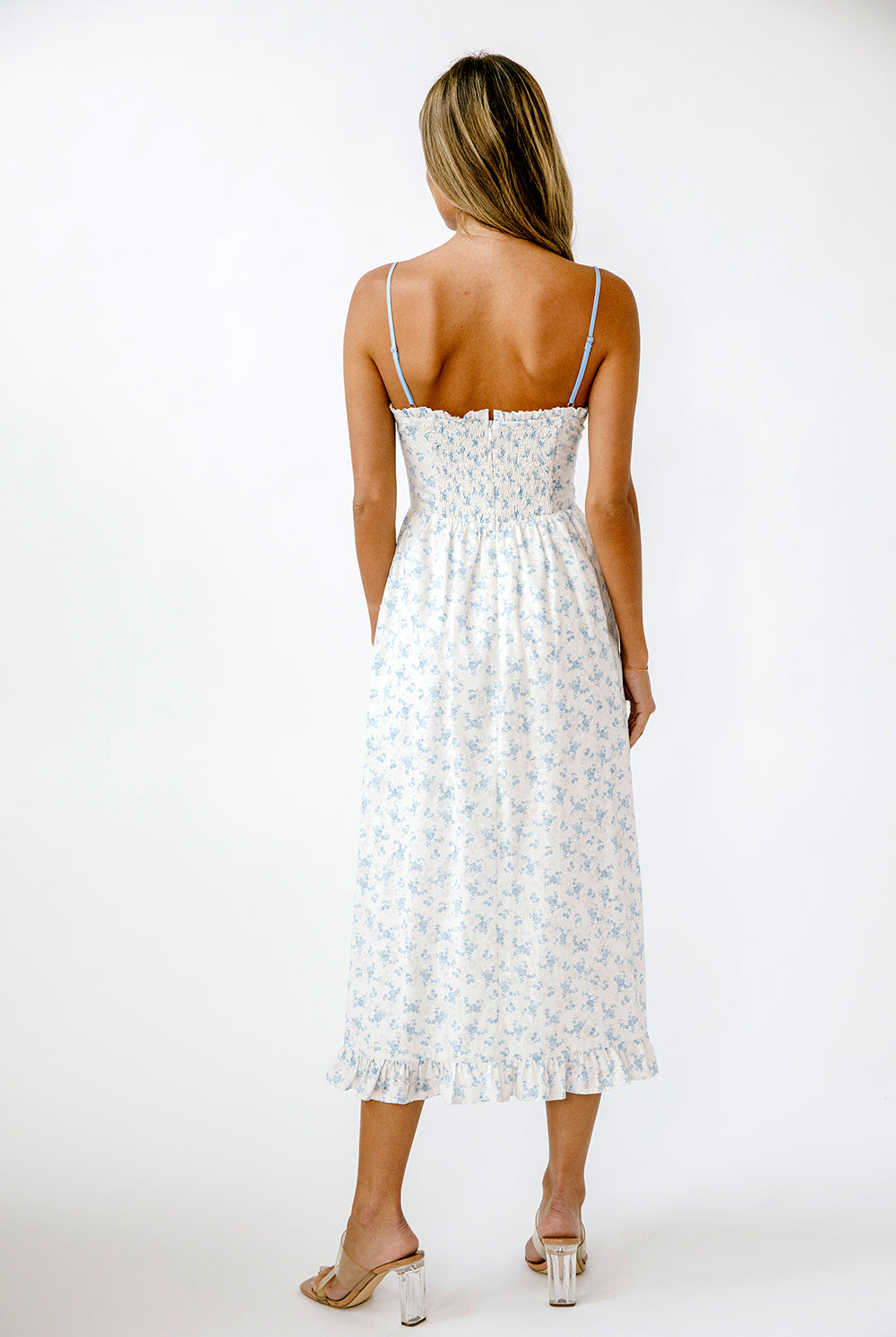 Bluebell Bloom Midi Dress Back