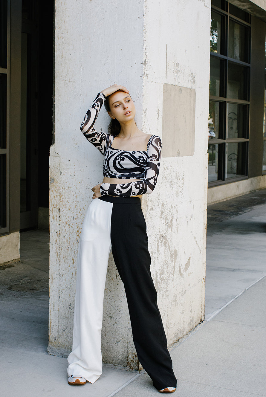 Tilly Daisy Print Crop Top Front