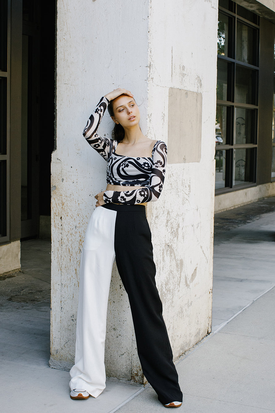 Tilly Daisy Print Crop Top Front