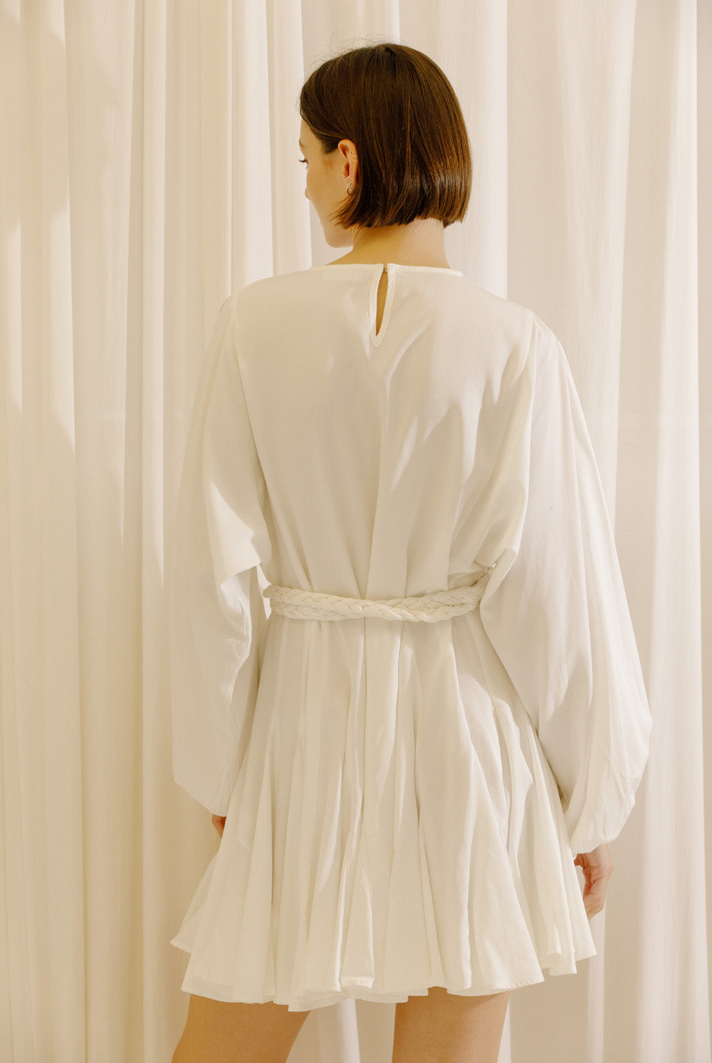 Capri Braided Belt Mini Dress Back