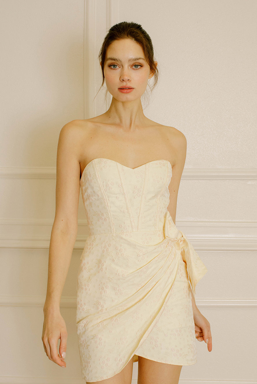 Floral Corset Mini Dress Front