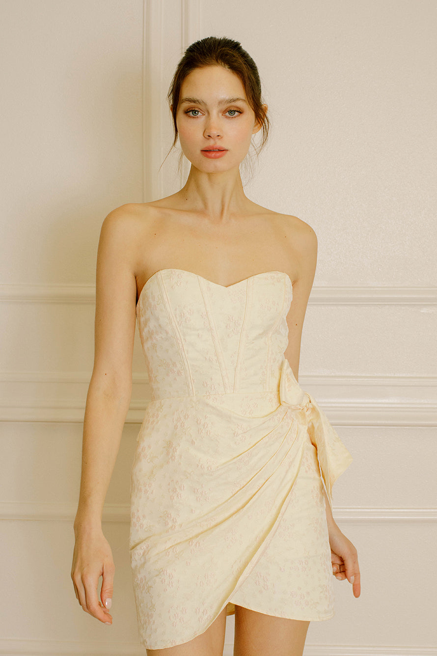 Floral Corset Mini Dress Front