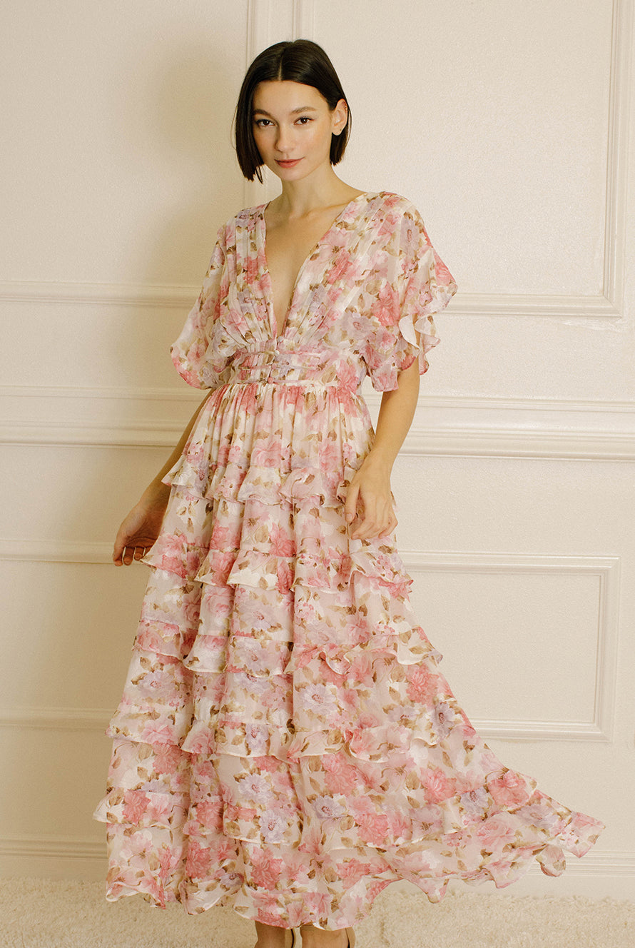 Delilah Floral Maxi Dress Front