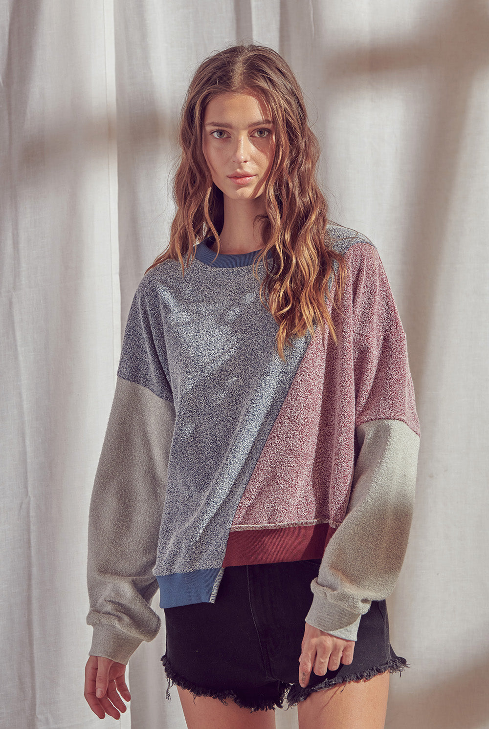 Payton Color Block Sweatshirt Front