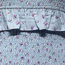 Close-up of a light blue floral pattern