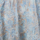 Blue and cream textured fabric