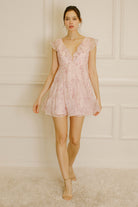 Aimee Cherry Blossom Ruffled Mini Dress Alternative