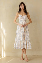 Tatum Lavender Floral Lace Dress Front