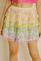 Vera Rainbow Pastel Skirt Details