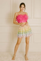 Vera Rainbow Pastel Skirt Front