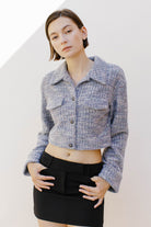 Uma Cropped Tweed Jacket Front