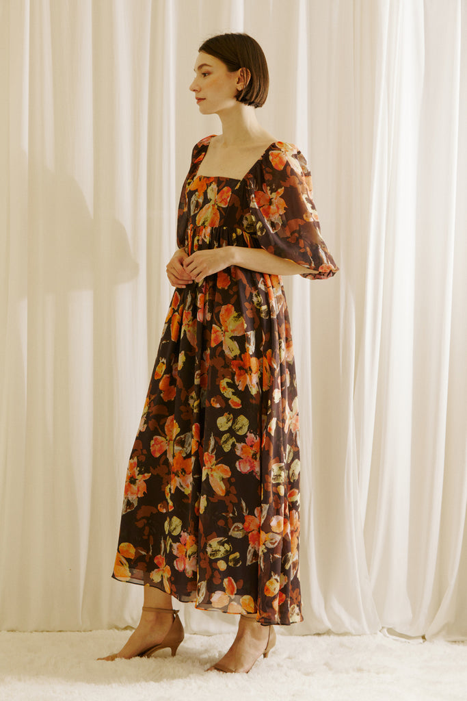 Jasmine Floral Maxi Dress Side
