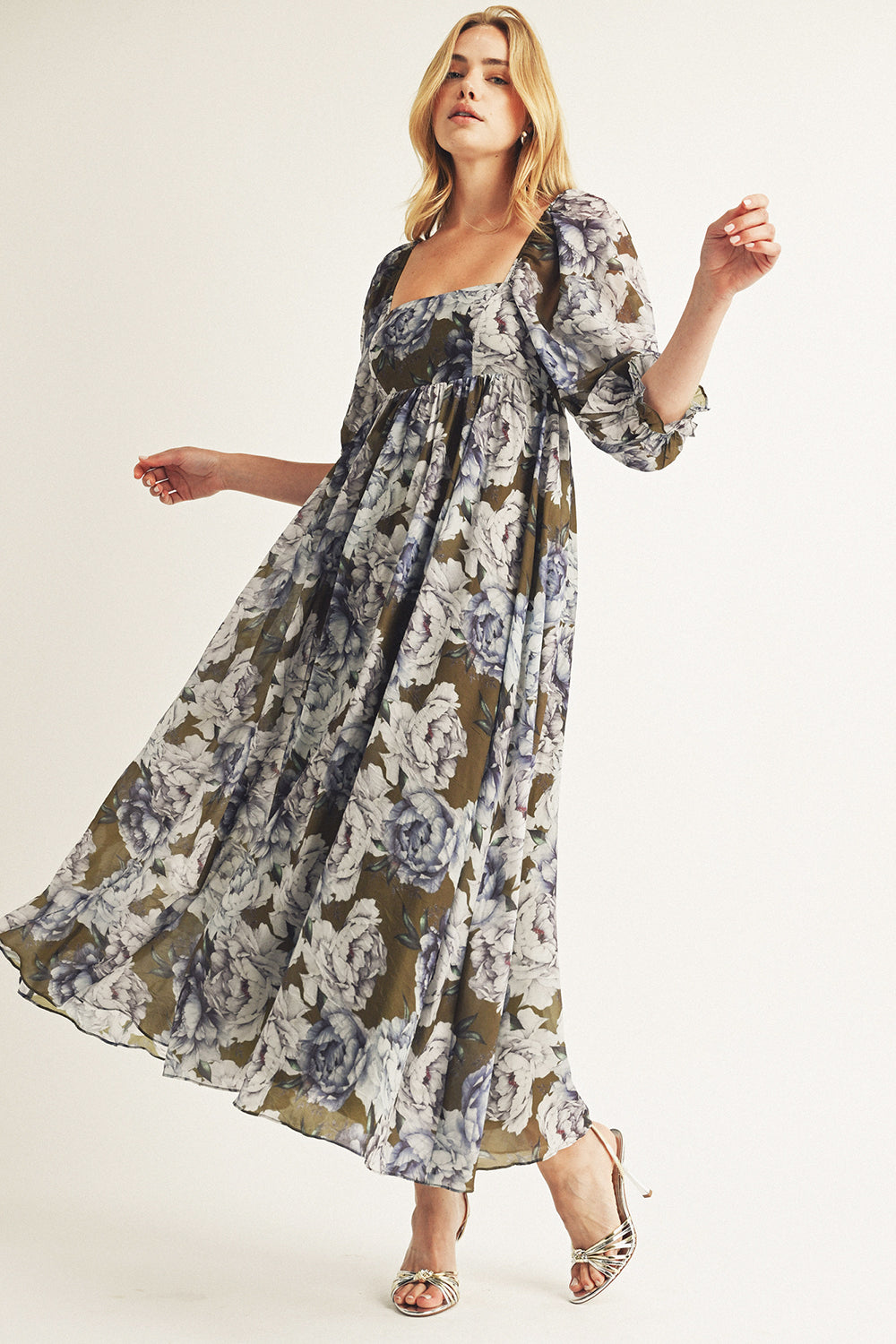 Catalina Olive Floral Maxi Dress Alternative