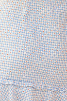 Allison Blue Gingham and Daisy Print Mini Dress Details