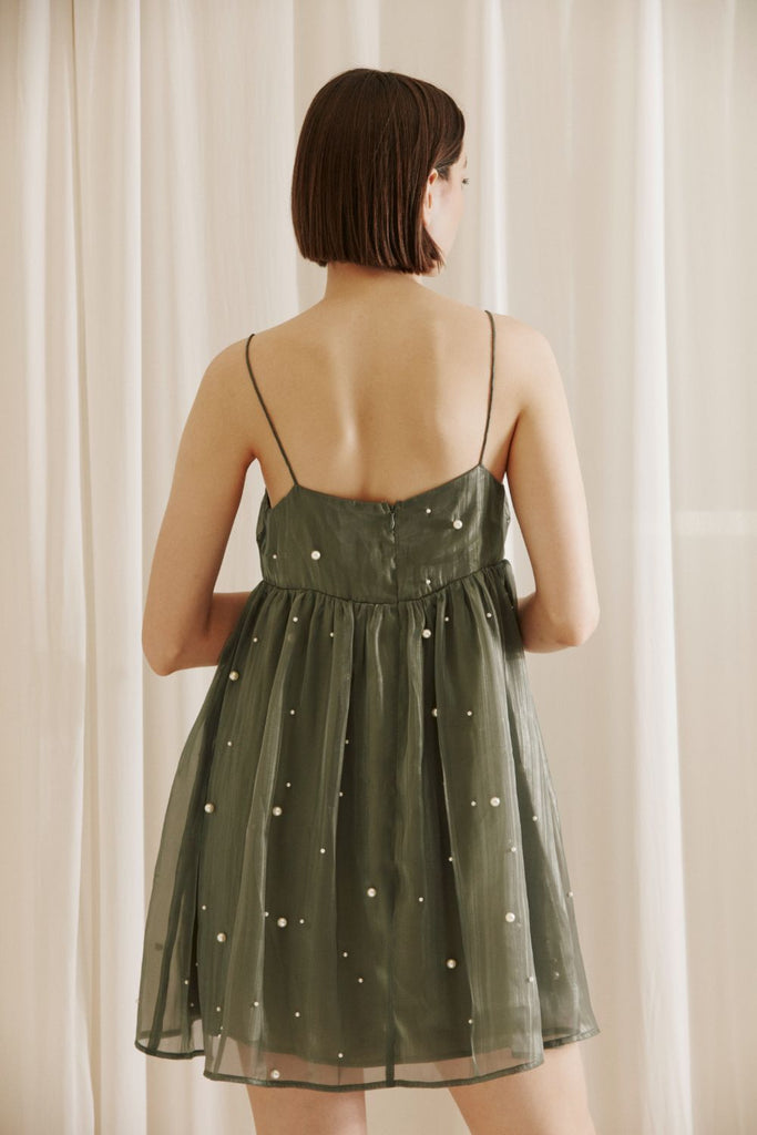 Milena Pearl Mini Dress Back