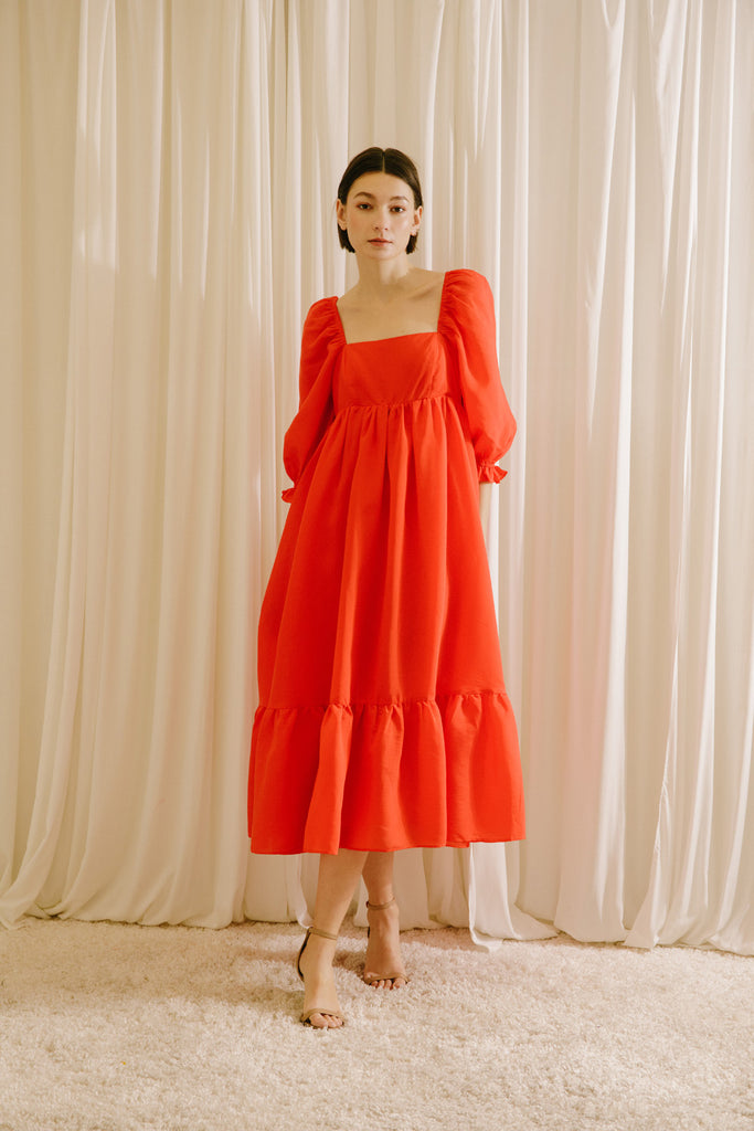 Iza Red Midi Dress Alternative