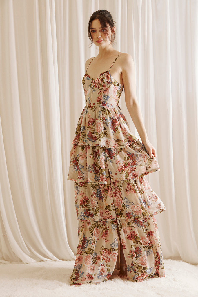 Cooper Romantic Rose Print Maxi Dress Alternative