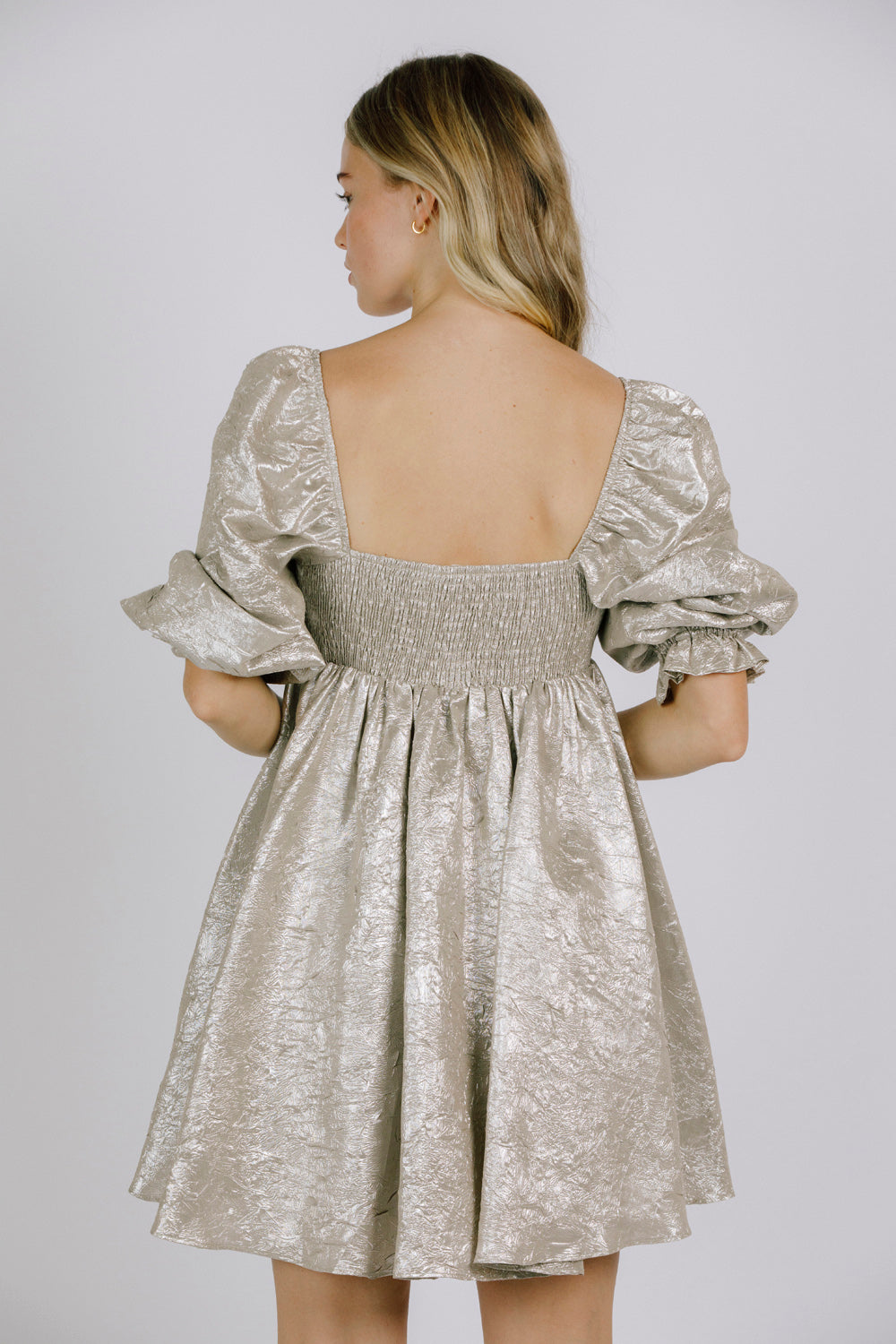 Charlie Metallic Dress Back