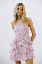 Aylani Tiered Ruffle Mini Dress Front