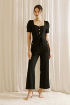 Norma Black Jumpsuit Front