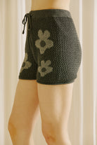 Odette Large Daisy Crochet Shorts Side