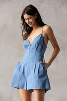 Andie Denim Romper Side