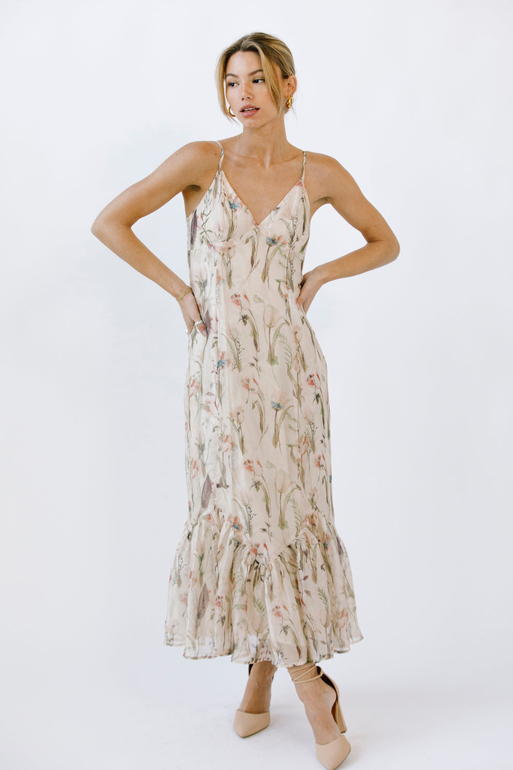 Eleanor Tulip Floral Fishtail Dress Alternative