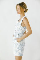 Marlowe Garden Toile Denim Dress Side