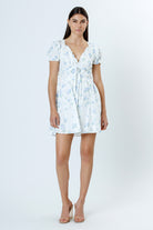Ileana Blue Rose Open Back Mini Dress Alternative