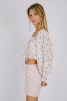 Rowan Ruffled Square Neck Top Side