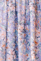 Purple paint stroke print dress