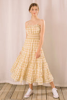 Yellow Plaid Gingham Maxi Dress Alternative