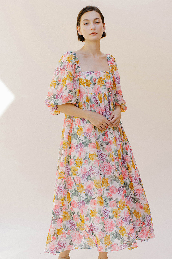 Remi Floral Maxi Dress Front