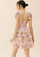 Melody Print Mini Dress Back