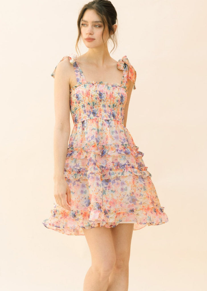 Melody Print Mini Dress Front