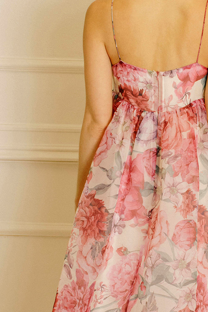 Chloe Floral Print Midi Dress Details