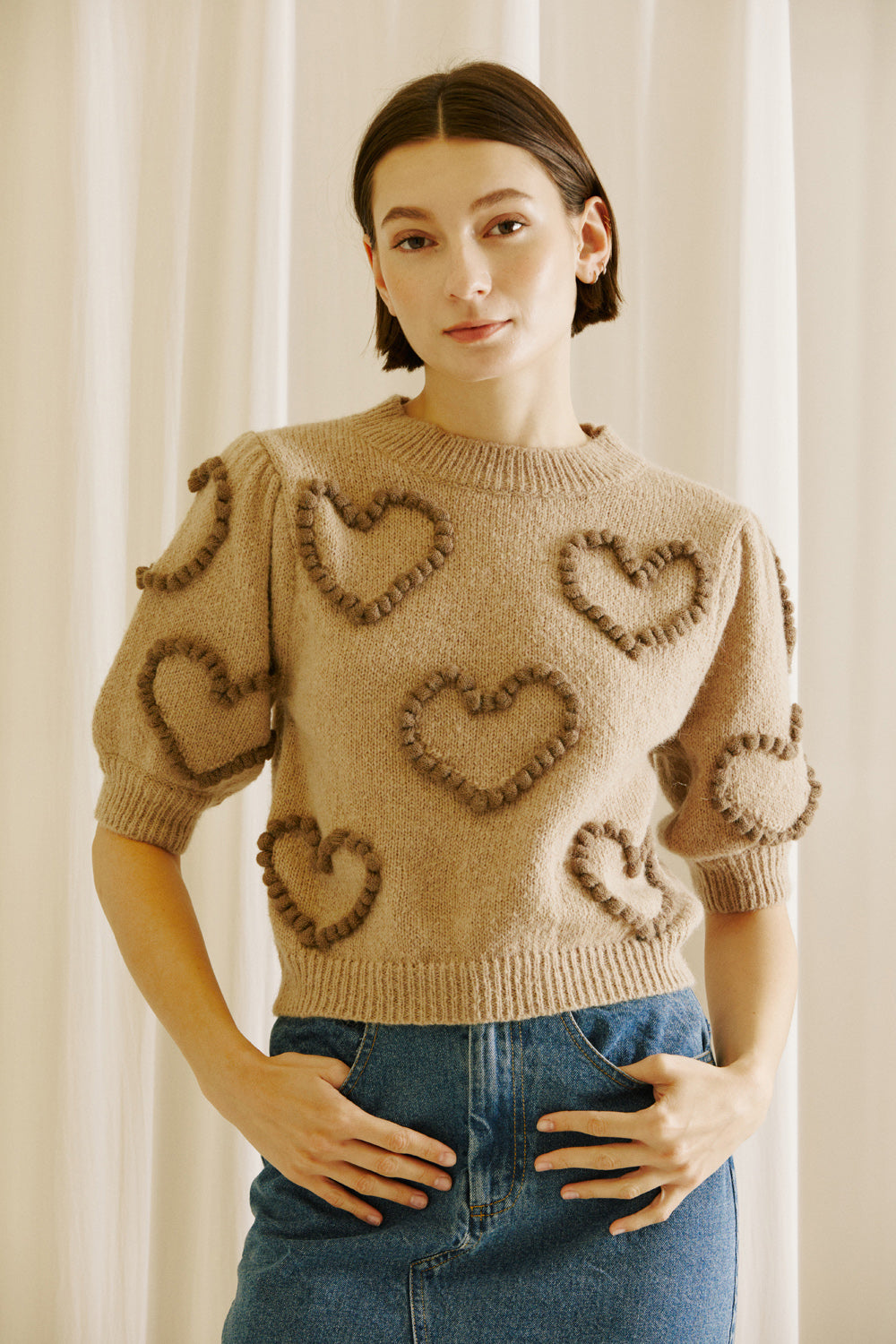 Callie Heart Sweater Front