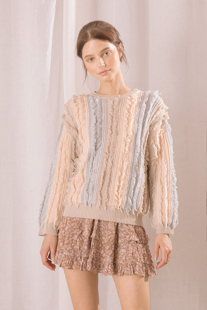 Dakota Fringe Sweater Front